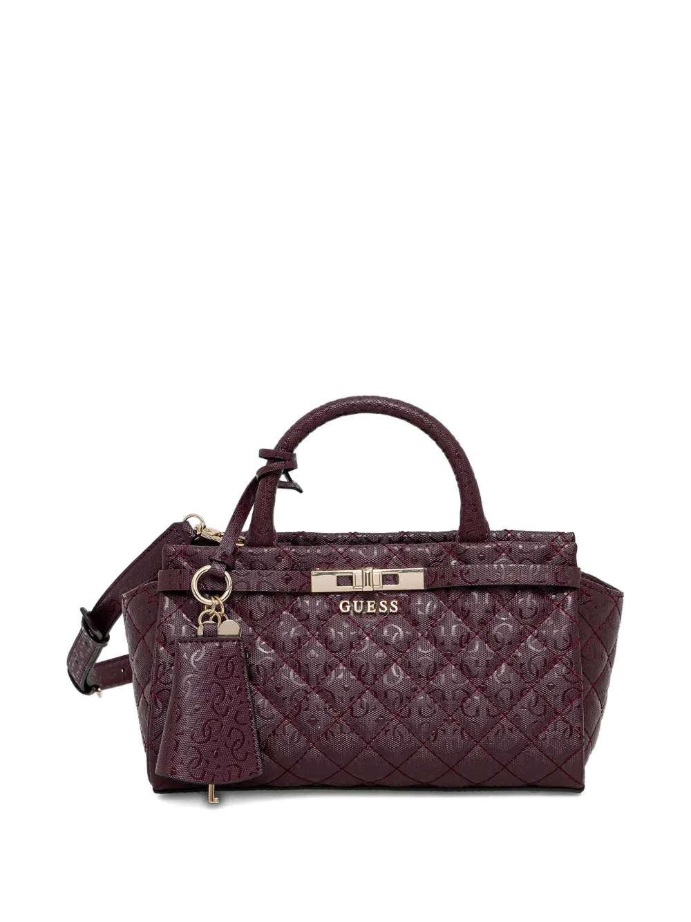 Guess Usa Idra Quilted Tote Bag In Purple