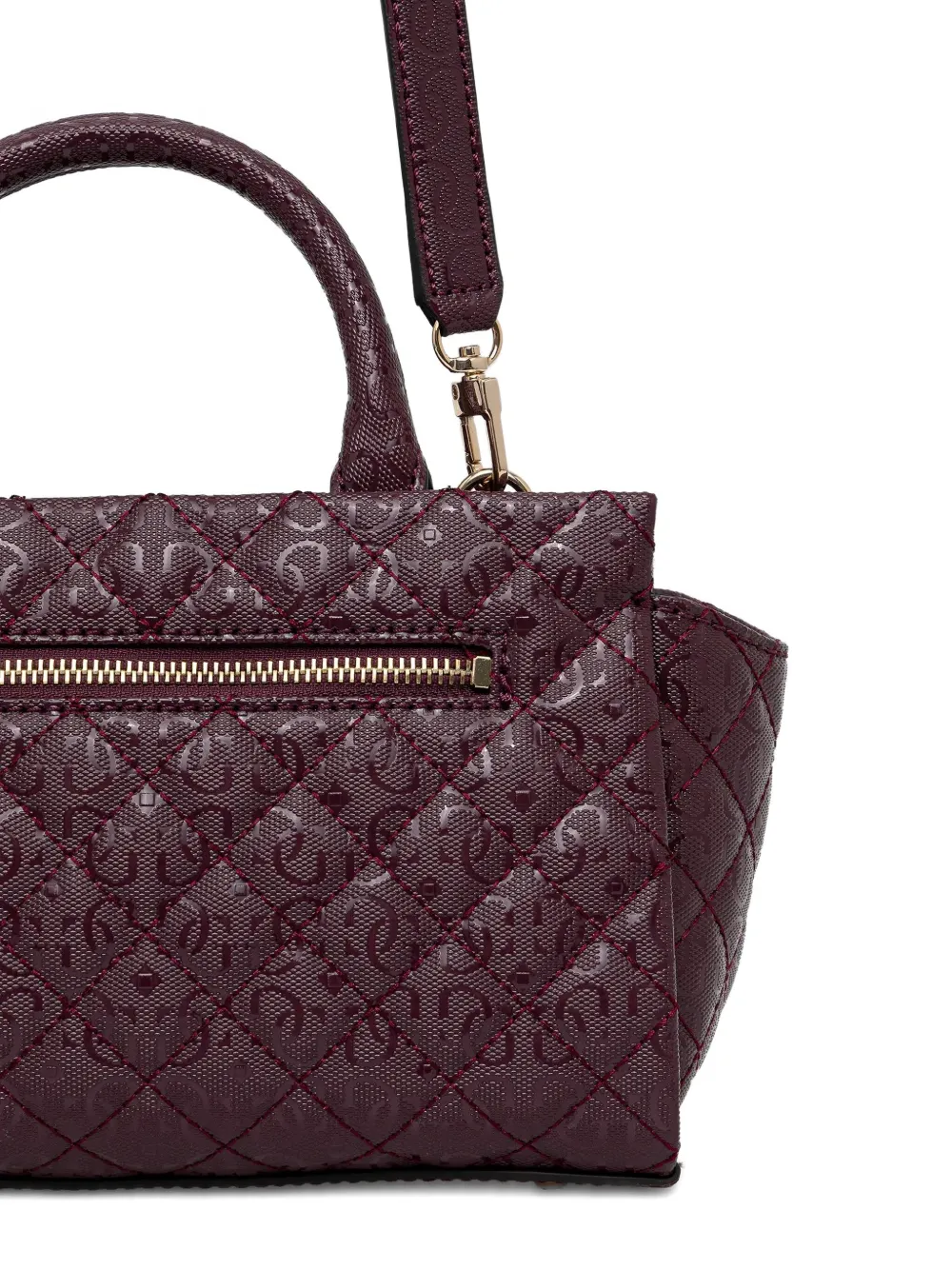 Guess Usa Idra Quilted Tote Bag In Purple