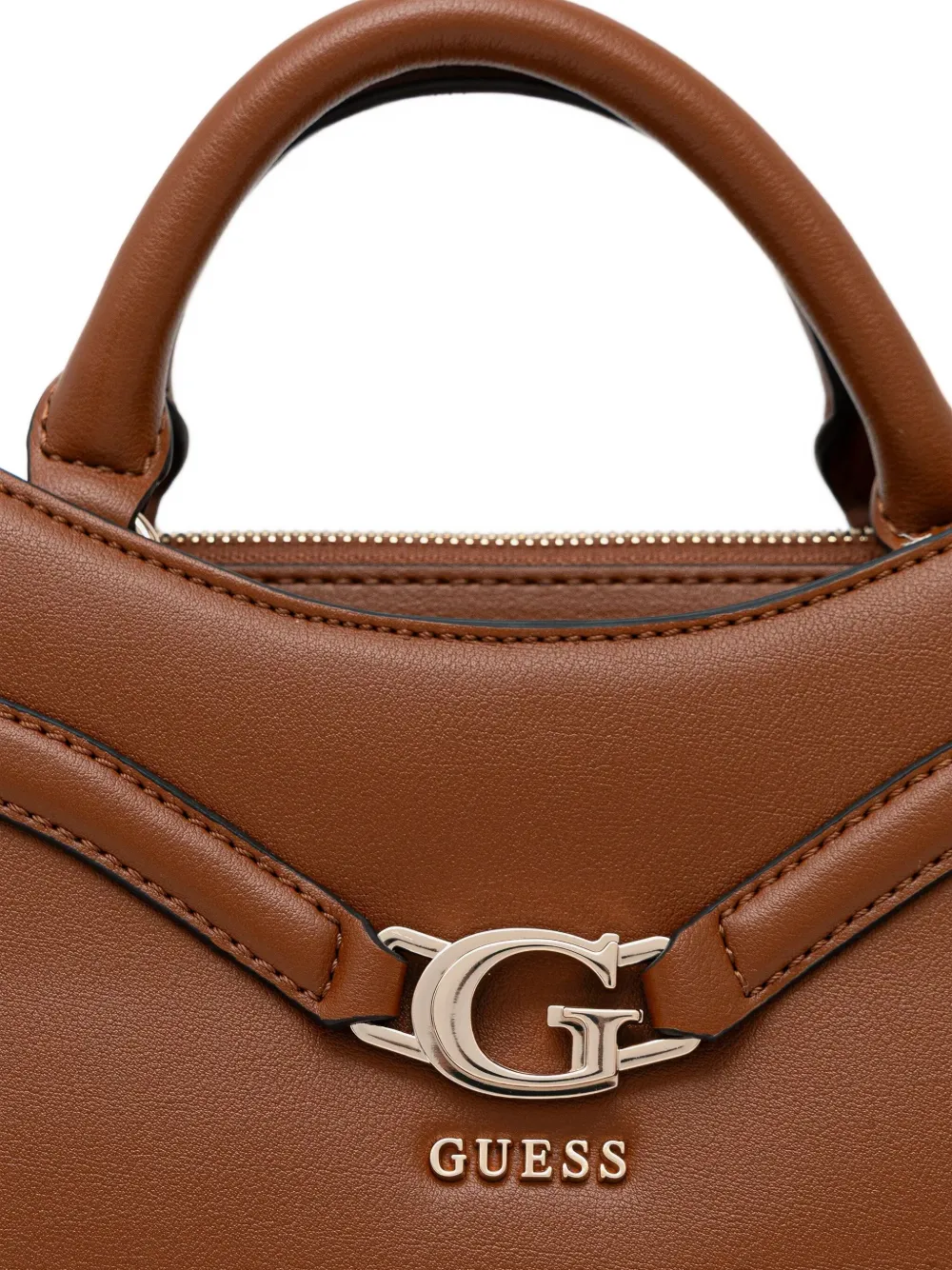 Guess Usa Logo-detail Tote Bag In Brown
