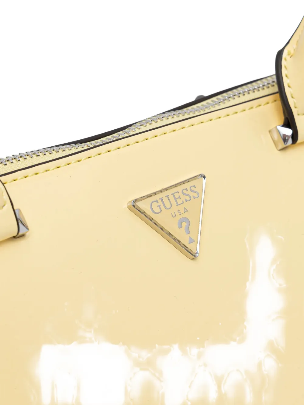Guess Usa Arnela Logo-plaque Tote Bag In Yellow
