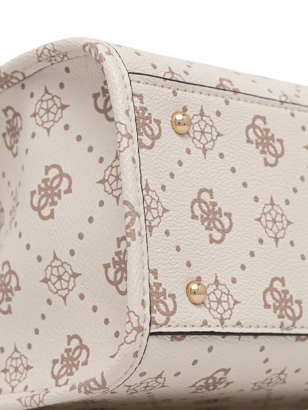 Guess Usa Silia 2 Monogram Charm Tote Bag In Neutral