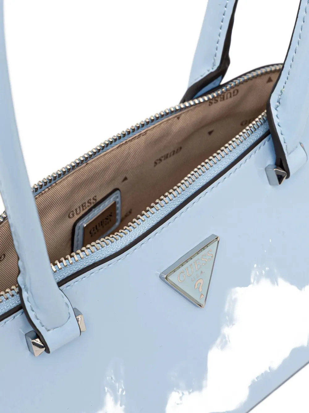 Guess Usa Arnela Logo-plaque Tote Bag In Blue