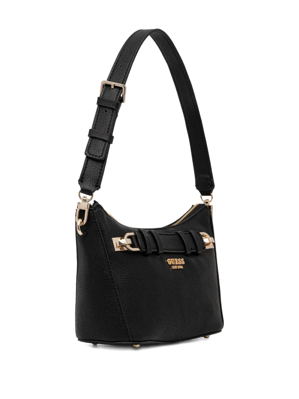 GUESS USA Gregoria logo-lettering shoulder bag - Zwart