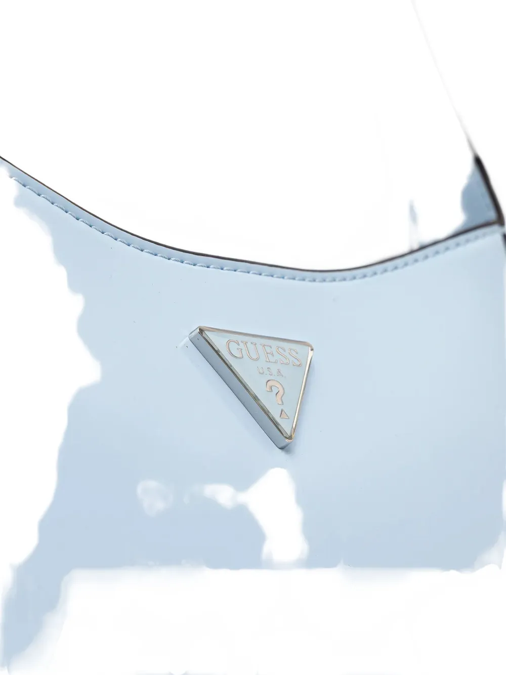 Guess Usa Arnela Triangle-logo Tote Bag In Blue