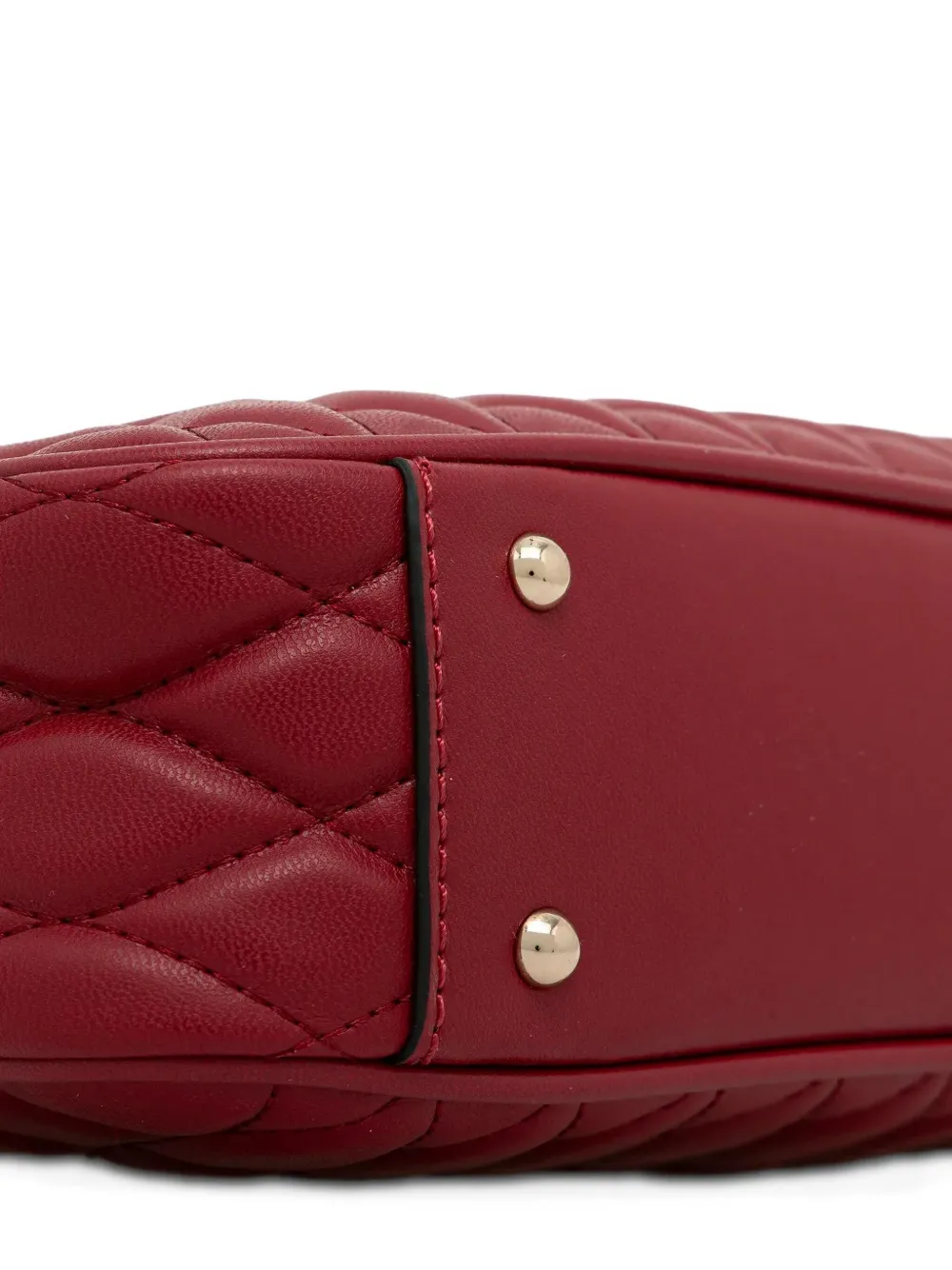 Guess Usa Quilted Charm-detail Tote Bag In Red