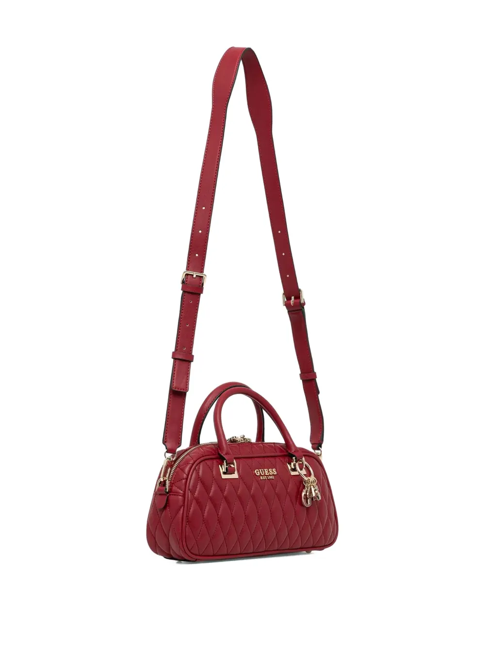 GUESS USA quilted charm-detail tote bag - Rood