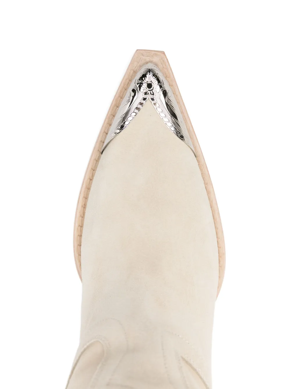 Paris Texas 10 mm El Dorado suède laarzen met metalen neus Wit