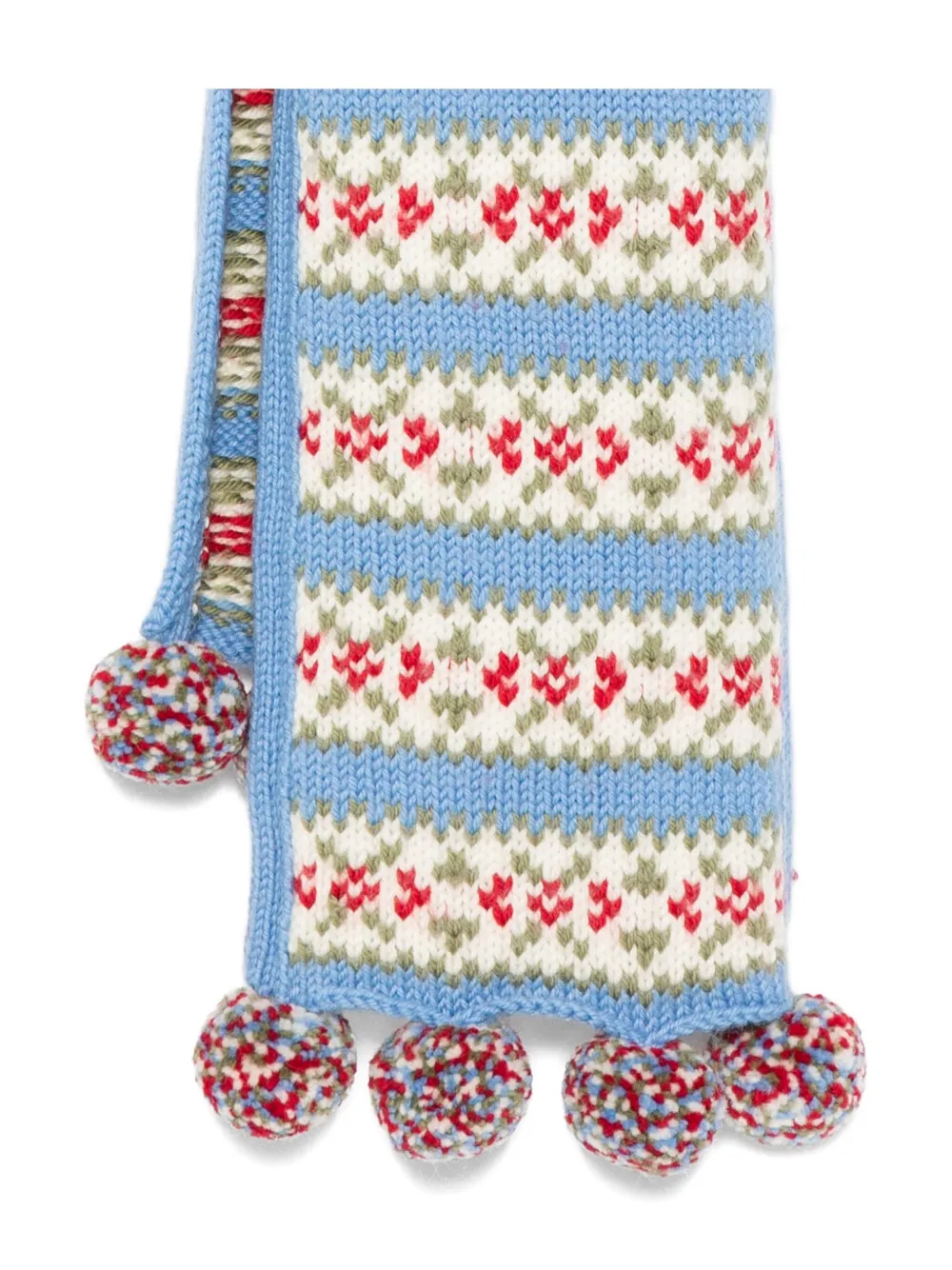 BODE Sjaal verfraaid met pompon Blauw