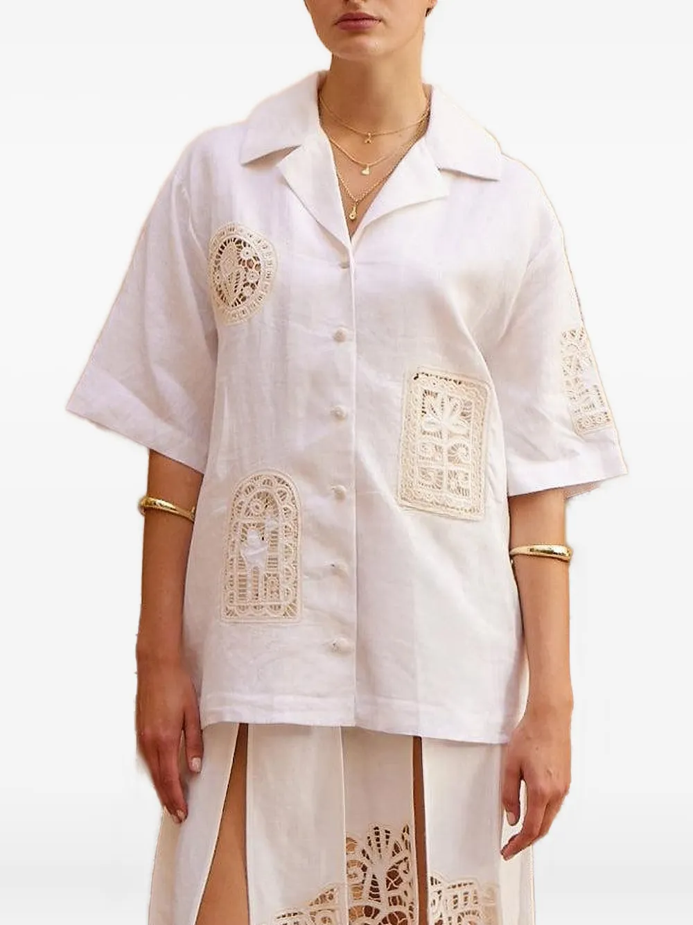 ALEMAIS Rosemary Hemd - Weiß