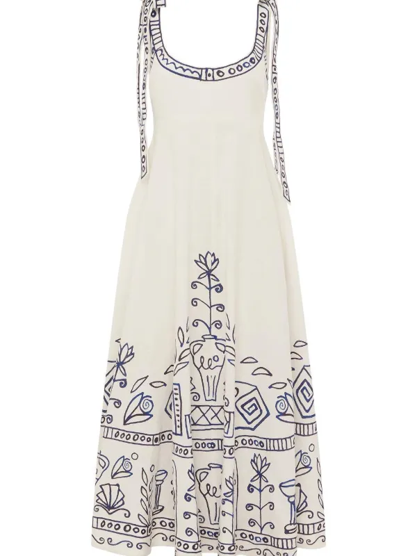 knee length dresses for ladies PLAY EMBROIDERED MIDI DRESS main image 1