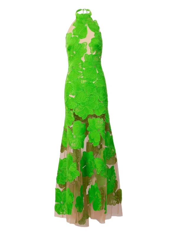 Silvia Tcherassi Mab Floral Maxi Dress - Green