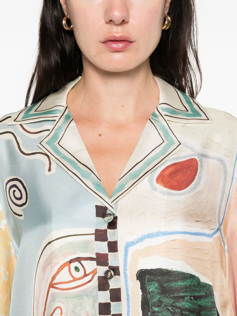 ALEMAIS Michelle zijden blouse Beige