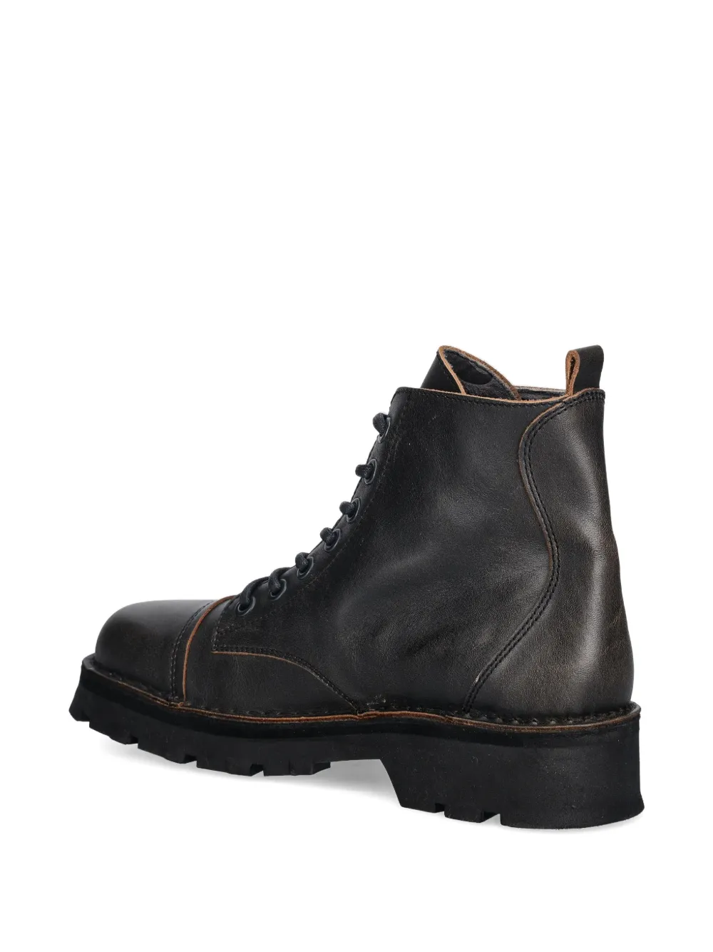 Fly London lace-up lug-sole boots Zwart