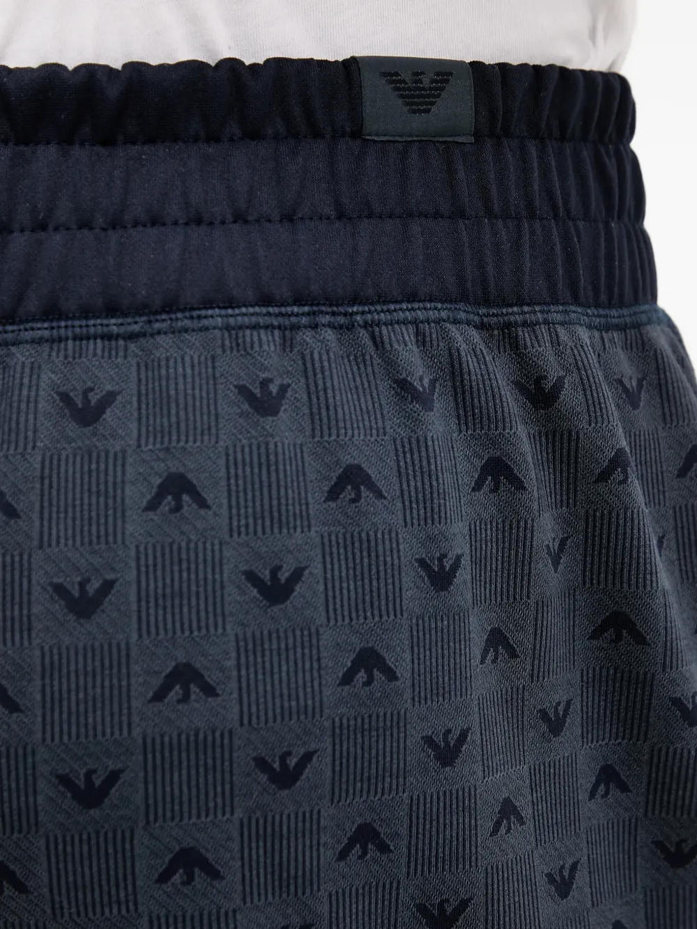 Emporio Armani Pyjamashorts met logo Blauw