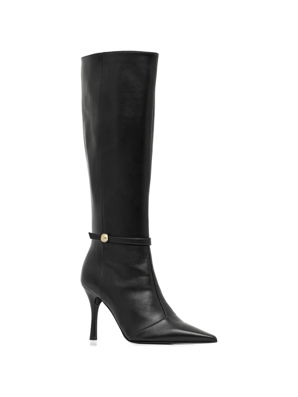Furla strap pointed boots Zwart