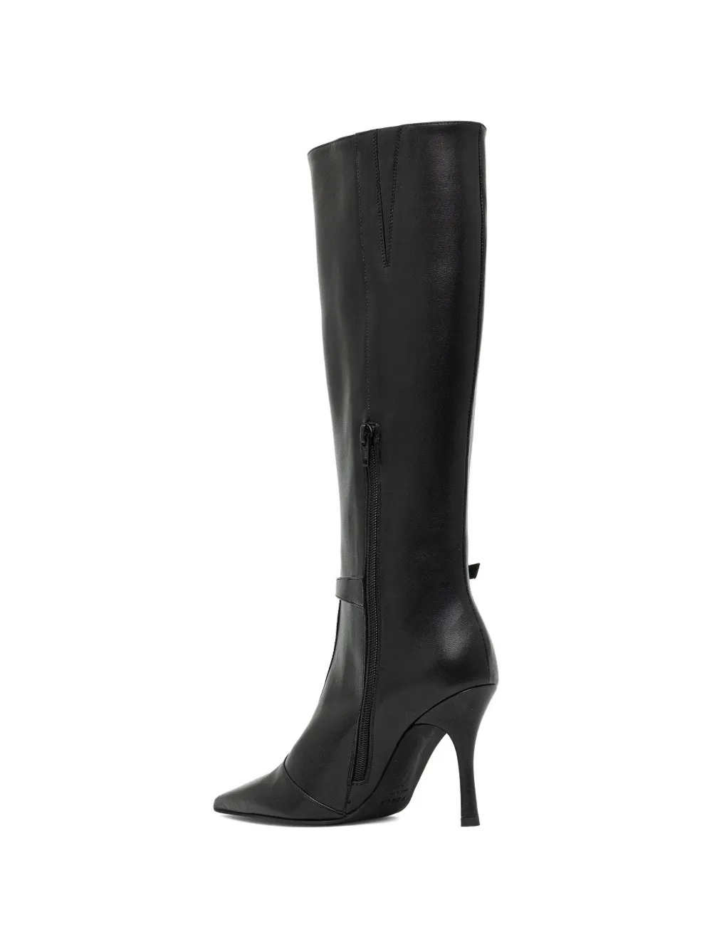 Furla strap pointed boots Zwart