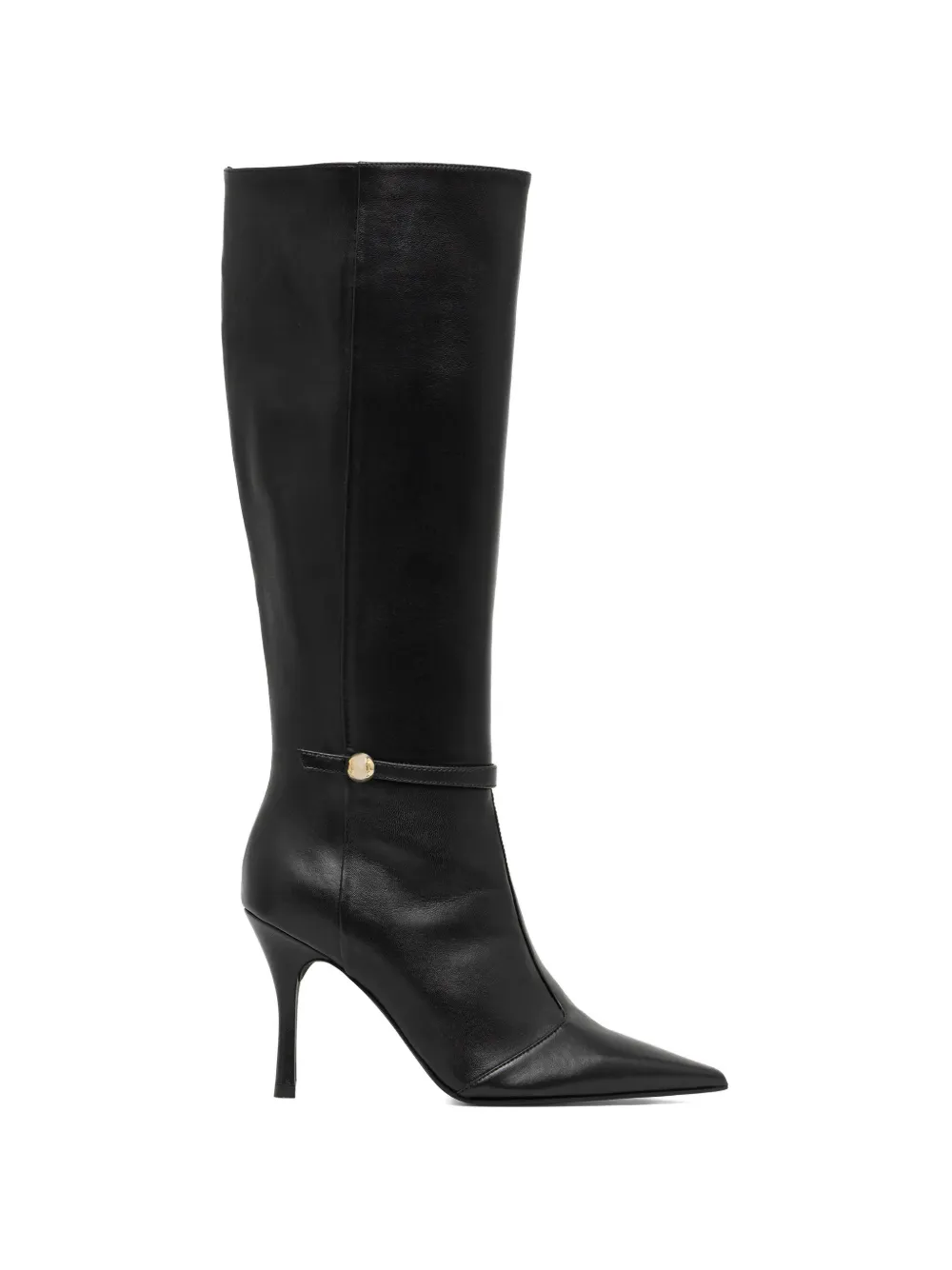 Furla strap pointed boots Zwart