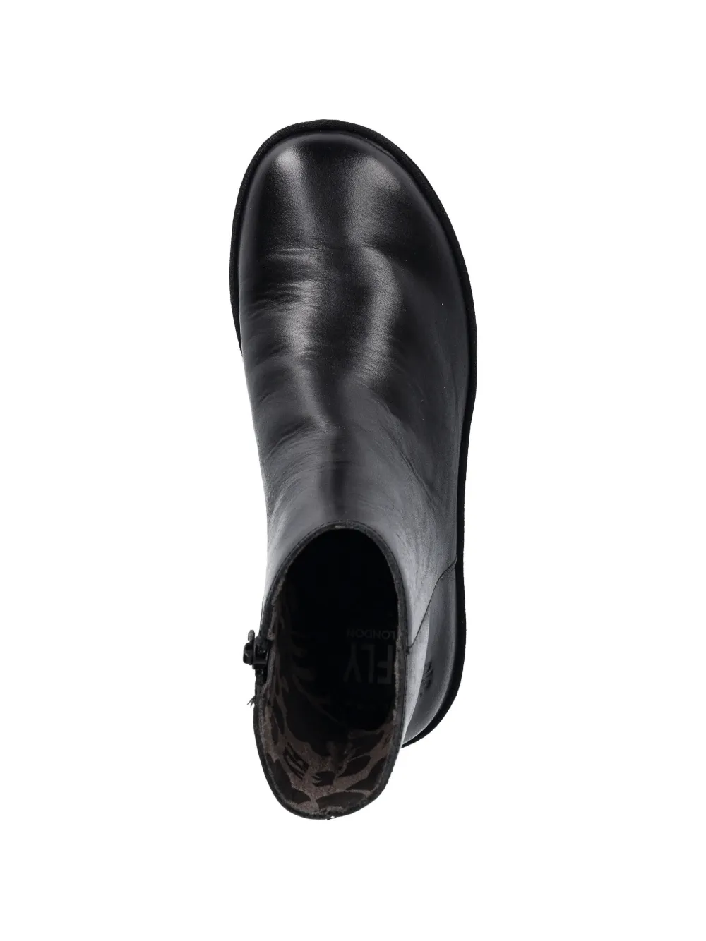 Fly London Laarzen met plateauzool en rits Zwart