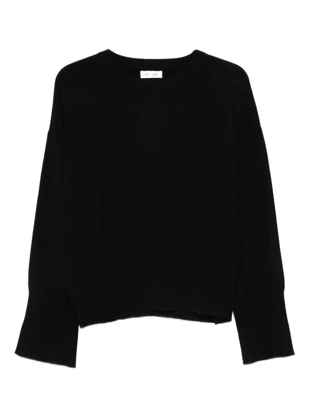 Soft Goat crew-neck long-sleeve knitwear - ブラック Soft Goat crew-neck long-sleeve knitwear - ブラック