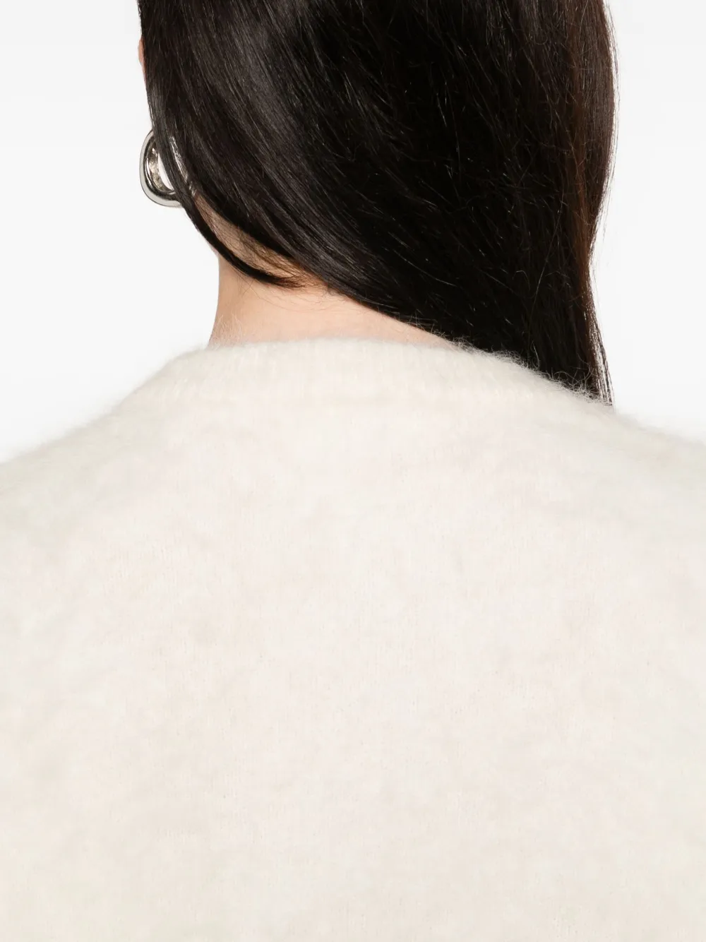 Soft Goat Long-sleeve Crew-neck Knitwear In White