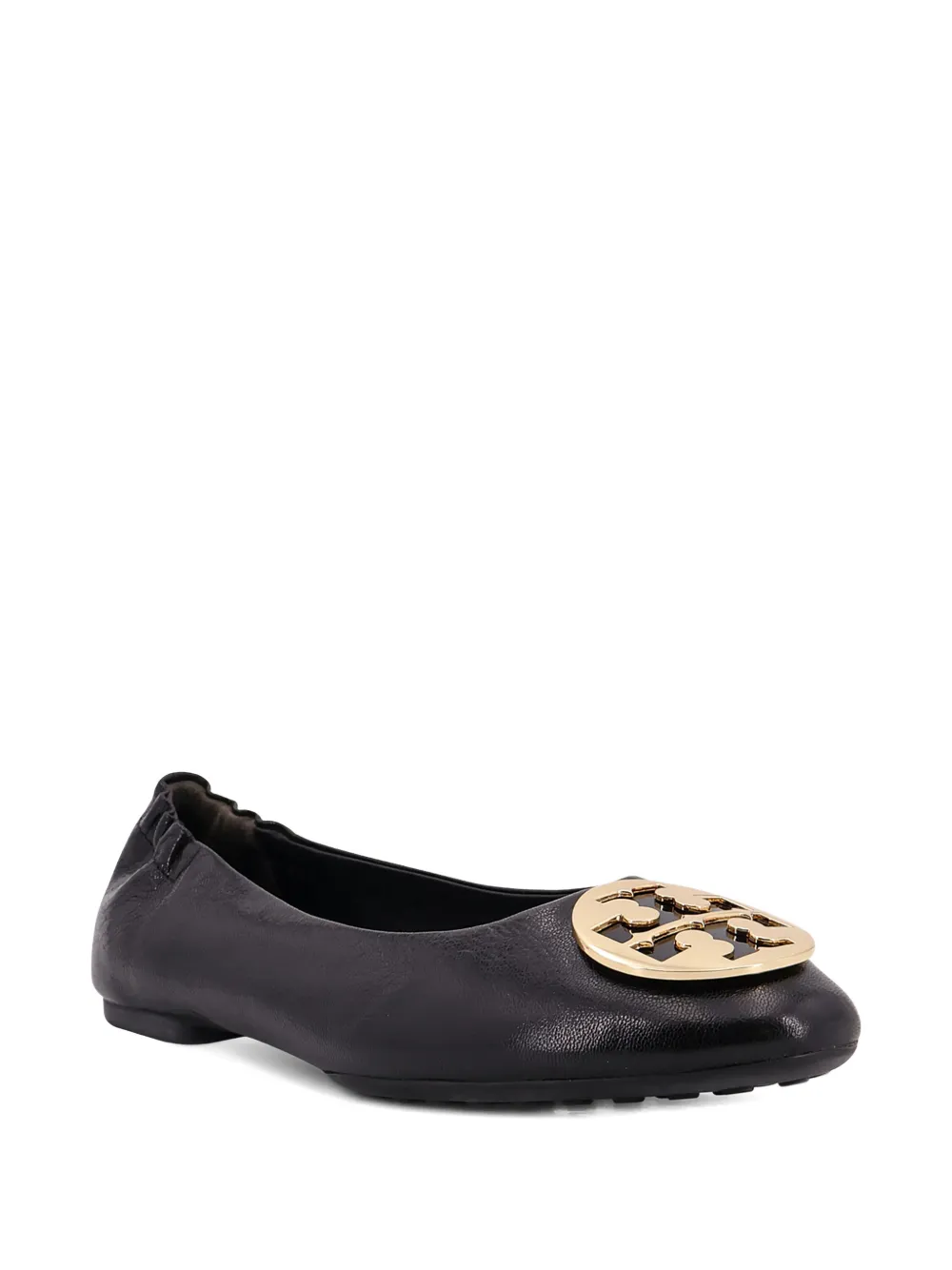 Tory Burch logo ballet flats - Zwart