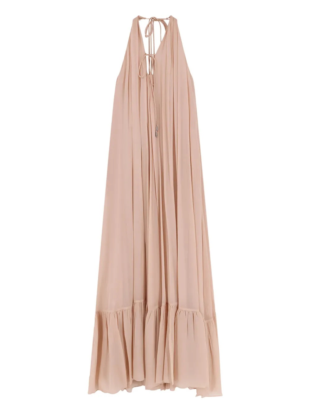 PINKO lace pleated maxi dress - Toni neutri
