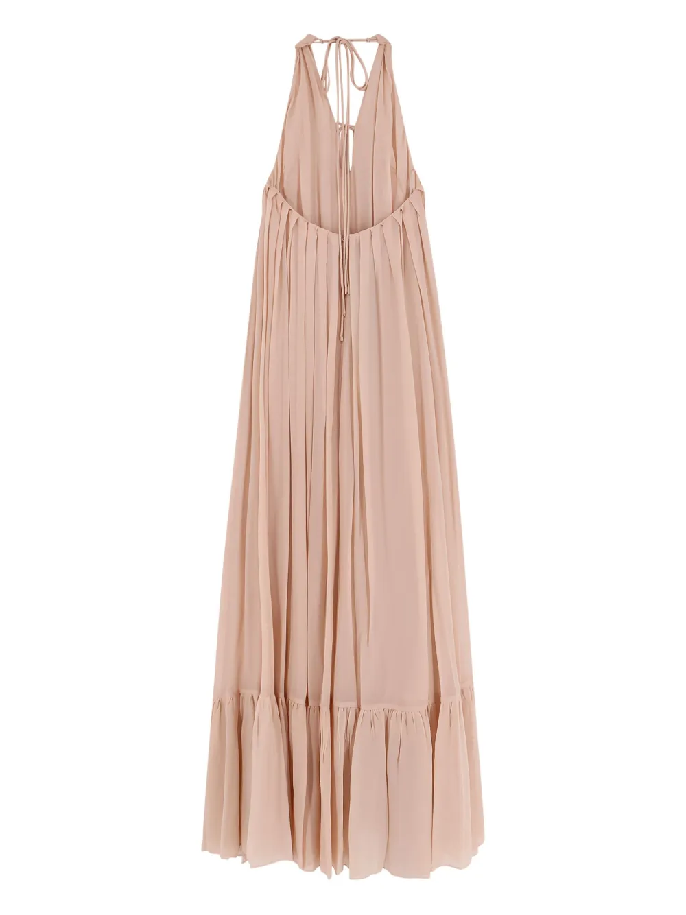 PINKO lace pleated maxi dress - Beige
