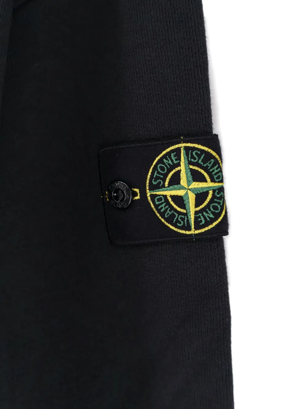 Stone Island Hoodie met logopatch Zwart
