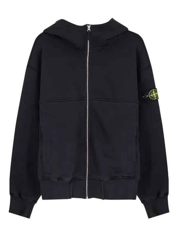 メンズ STONE ISLAND ブラック パーカー