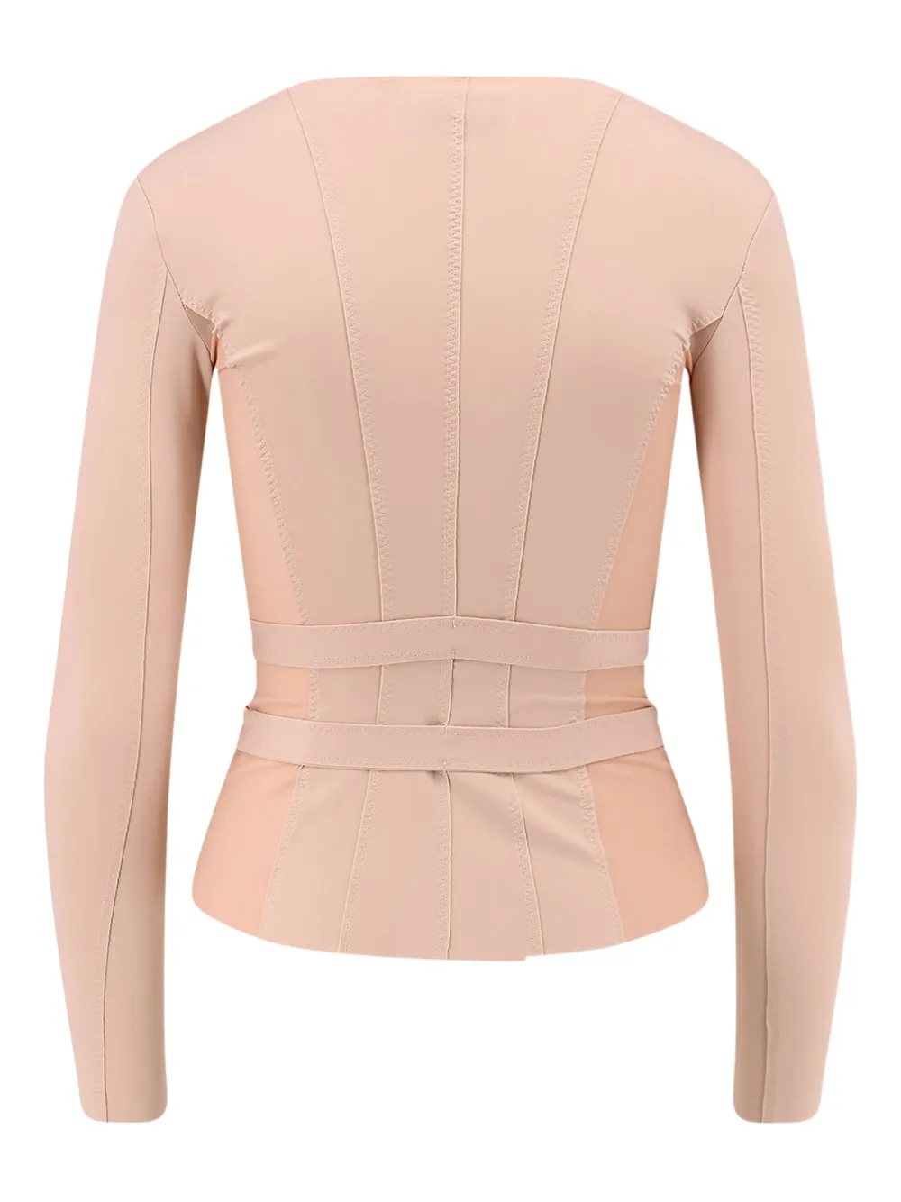 Elisabetta Franchi metal-detail long-sleeves blouse - Beige