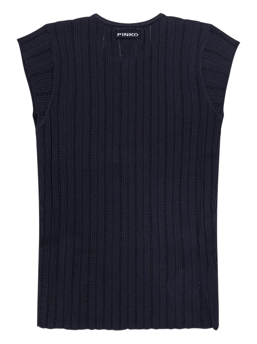 PINKO Mouwloze trui met uitgesneden detail en ronde hals Blauw