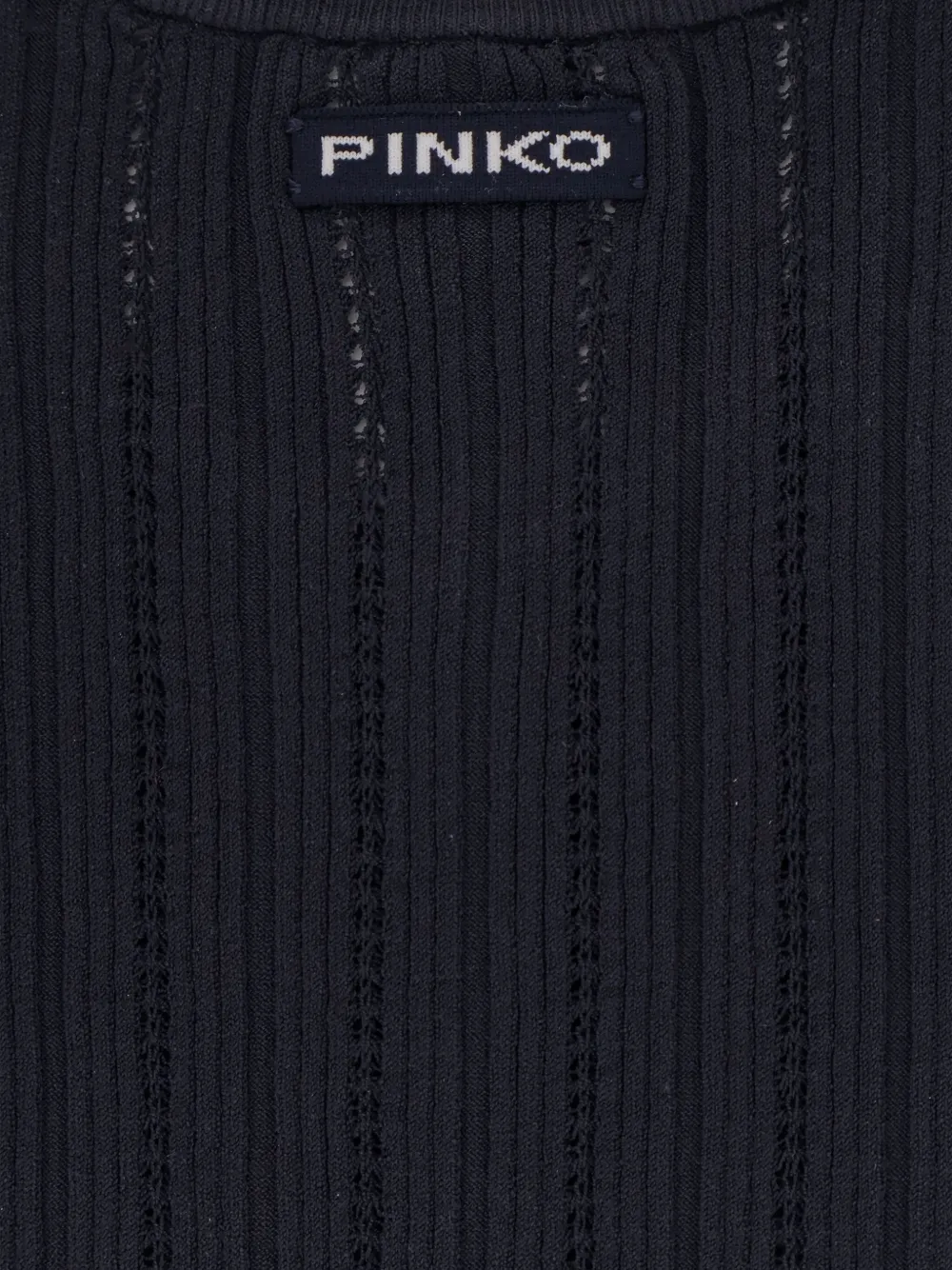 PINKO Mouwloze trui met uitgesneden detail en ronde hals Blauw