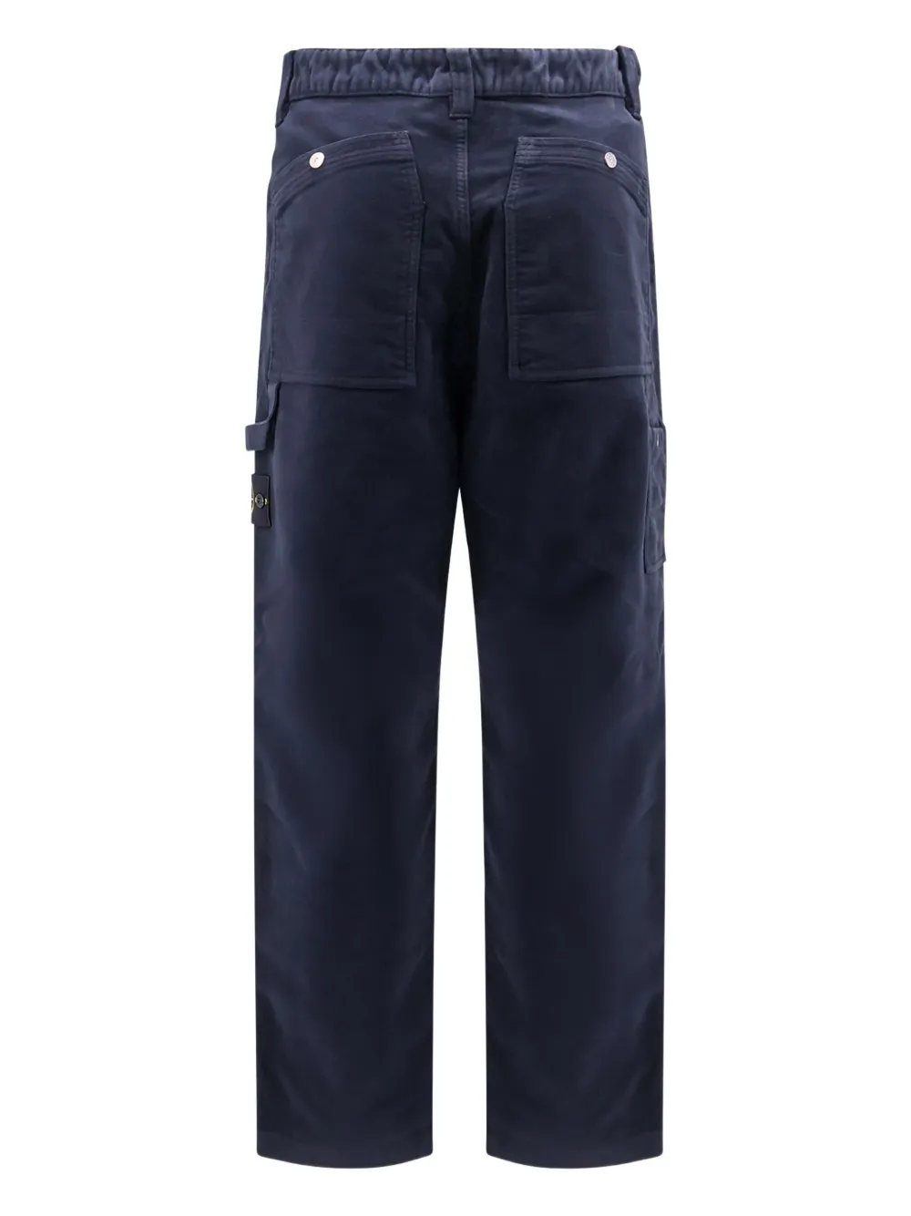 Stone Island buttoned velvet trousers - Blauw