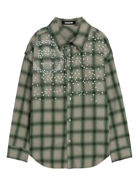 BARROW check studded shirt