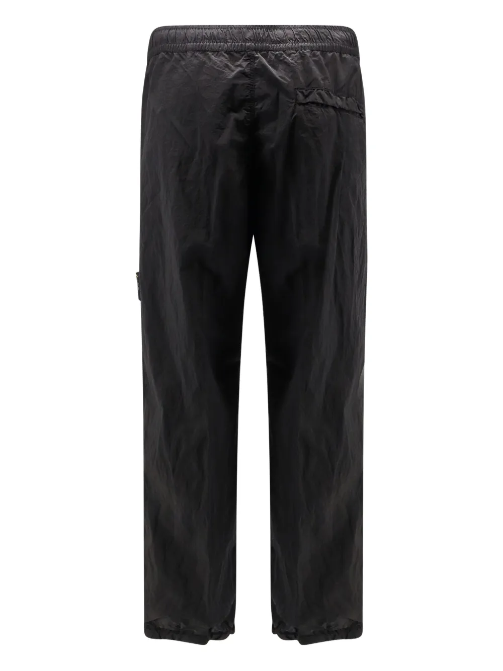 Stone Island elasticated-waistband logo-patch trousers - Zwart