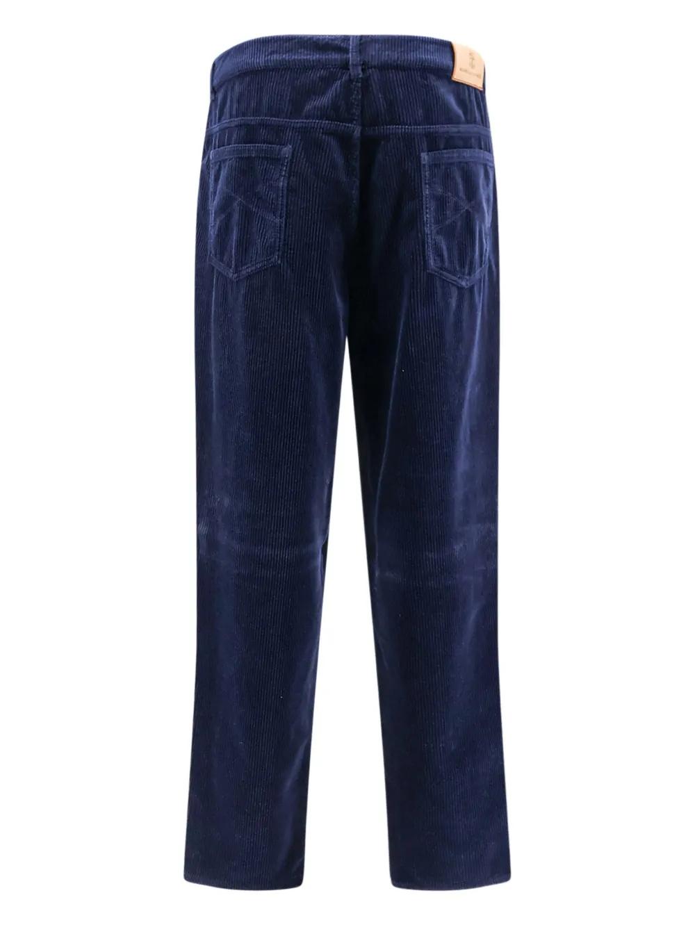 Brunello Cucinelli corduroy-texture trousers - Blauw