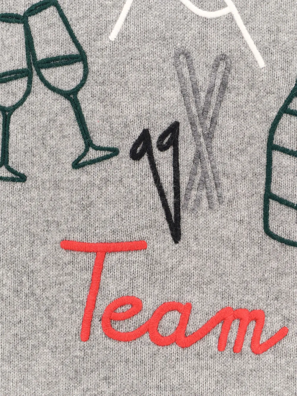 Mc2 Saint Barth Logo-patch Crew-neck Sweater In Gray