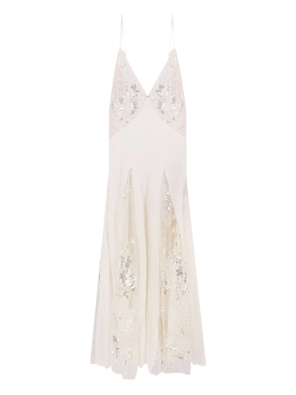 Elisabetta Franchi robe mi-longue brodée de dentelle | blanc | Image 1