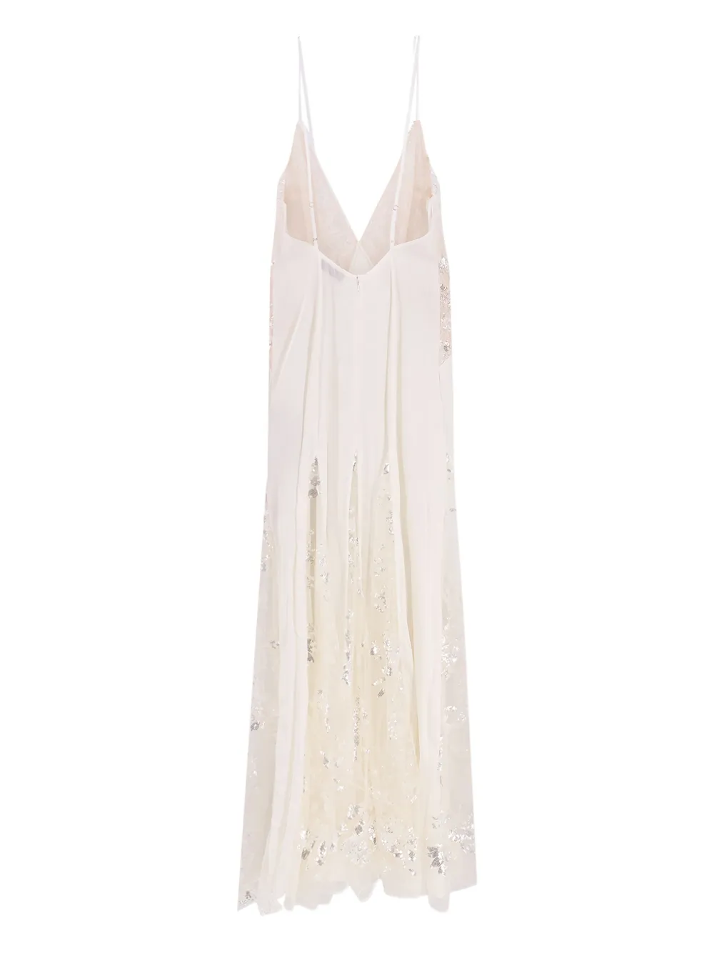 Elisabetta Franchi embroidered lace midi dress - Wit