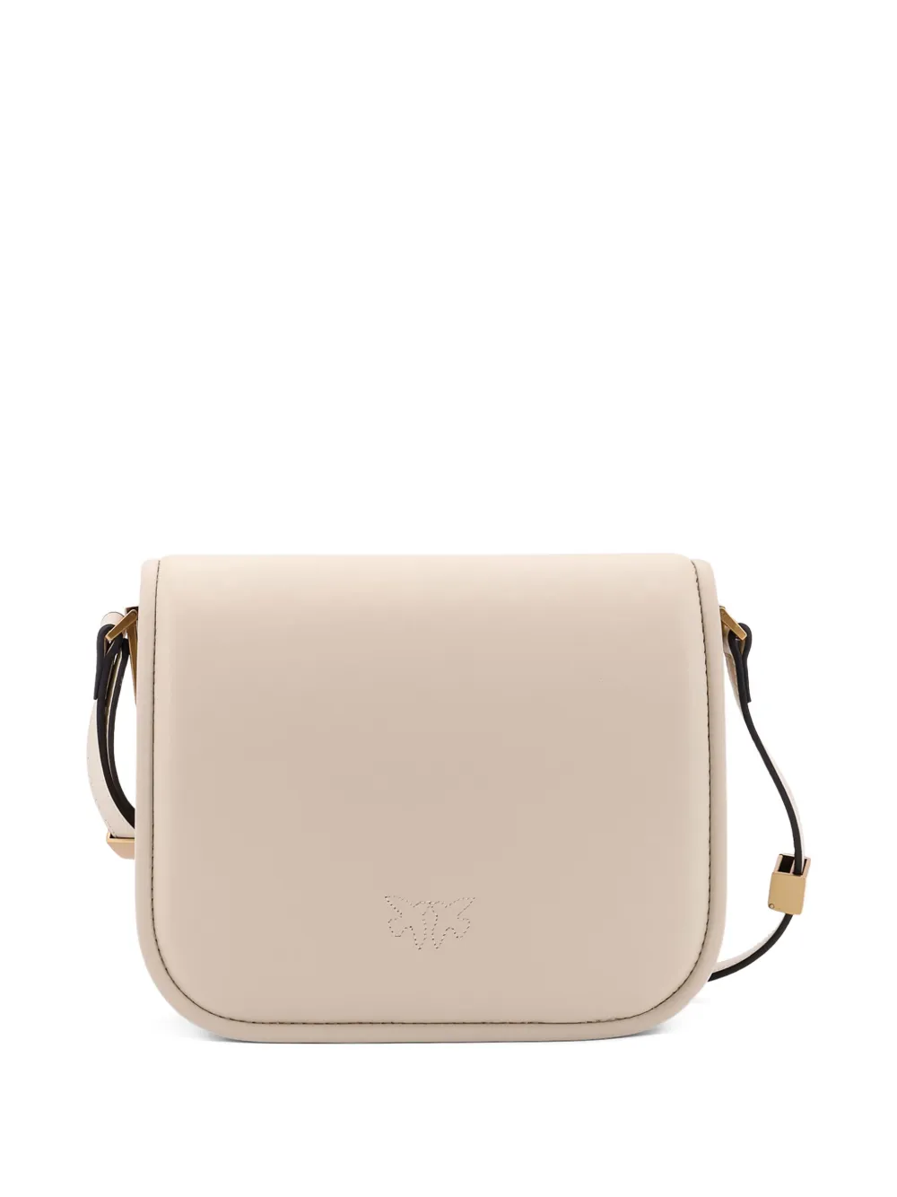 PINKO Love Birds metal leather shoulder bag - Beige