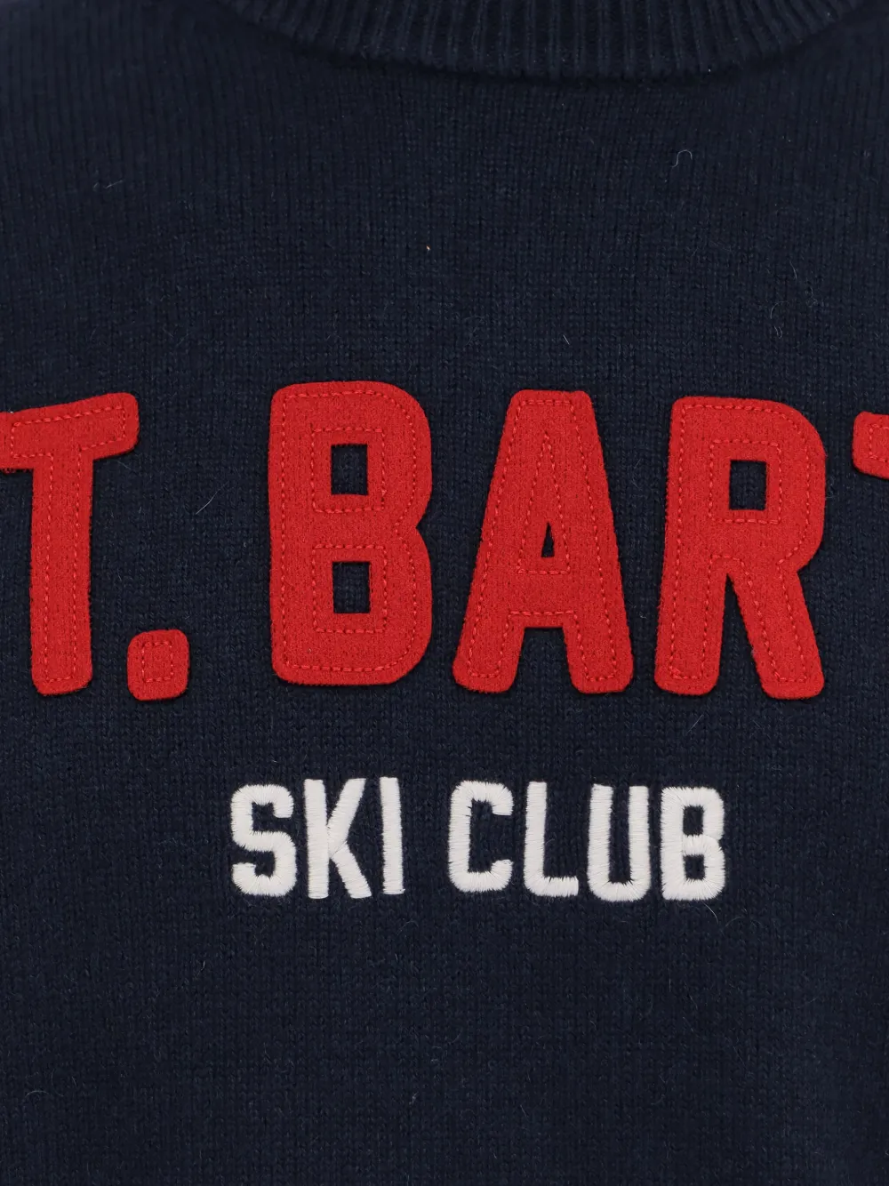 Mc2 Saint Barth Logo-detail Crew-neck Sweater In Multi