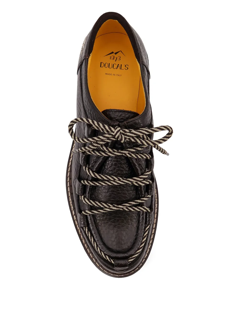 Doucal's Veterschoenen met geborduurd logo Bruin