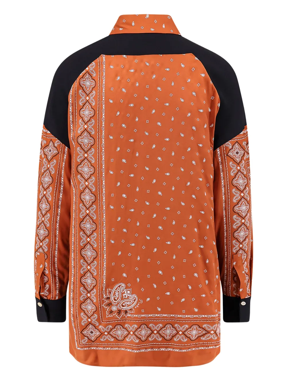 PINKO bandana print drawstring shirt - Oranje