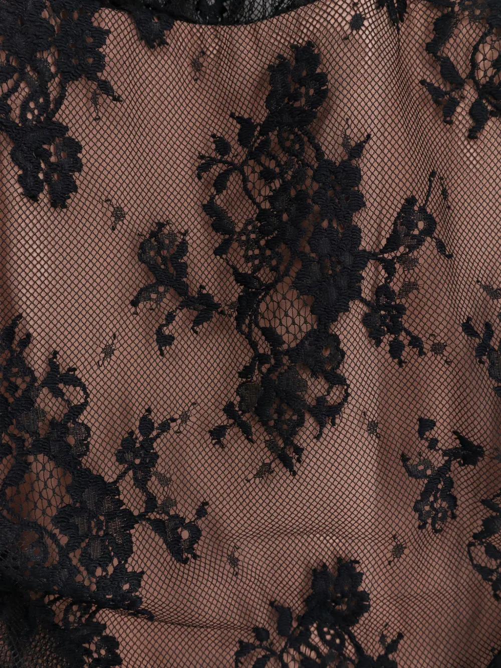 Retrofête lace draped mini dress - Zwart