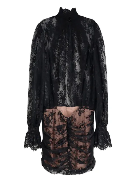 Retrofête lace draped mini dress