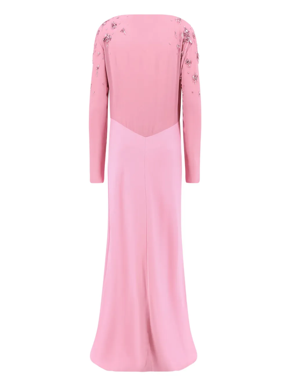 Alberta Ferretti sequin long-sleeve maxi dress - Roze