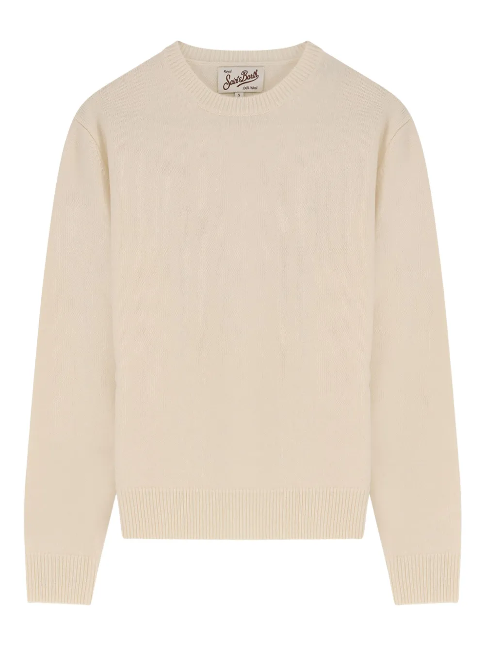 Mc2 Saint Barth Sorbonne Embroidered-logo Sweater In Neutral