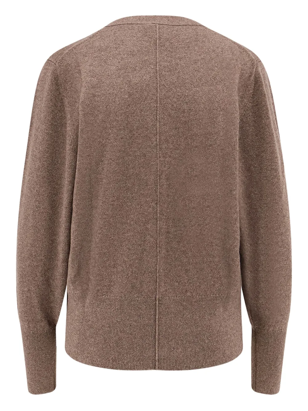 Hugo Boss Button V-neck Cardigan In Brown