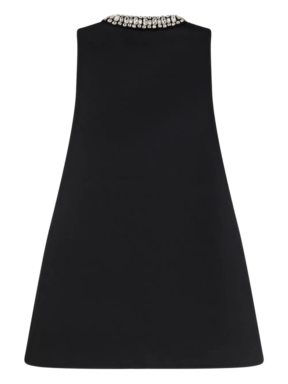 Retrofête Nancie rhinestone trim mini dress - Zwart