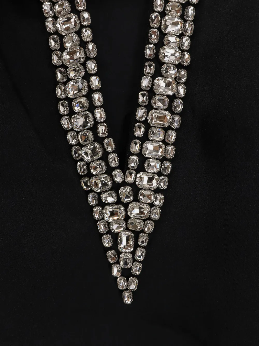 Retrofête Nancie mini-jurk met afwerking van stras Zwart